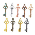 Ornate Key Charm Three-Circle Metal Pendant in Nine Finishes view 5