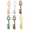 Love Heart Bow Key Metal Charm for Jewelry Making in 6 Visible Finishes view 5