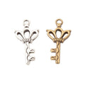 Crown Top Skeleton Key Charms In Two Finishes For Jewelry Making view 5