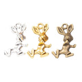 Running Rabbit Metal Charm in Three Metallic Finishes view 5