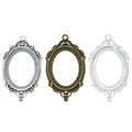 Ornate Oval Cabochon Setting Metal Component in 3 Distinct Finishes for Jewelry Making view 5