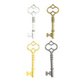 Heart Top Skeleton Key Charm Pendants in Four Finishes view 5