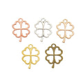 Open Four Leaf Clover Charm in Multiple Metal Finishes for Jewelry Making view 5