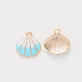 Enamel Scallop Shell Charm Metal Pendant for Jewelry Making view 5