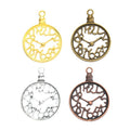 Openwork Clock Face Charm Pendants in Four Finishes view 5
