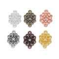 Scrollwork Four-Loop Connector Jewelry Making Component In 6 Finish Options view 5