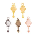 Vintage Hand Mirror Charm in 4 Finishes for DIY Jewelry Making view 5