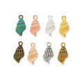 Small Spiral Seashell Charm Pendants in Eight Finishes view 5