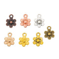 Five-Petal Flower Metal Charms in Seven Finish Options view 5