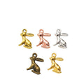 Sitting Rabbit Charm In Assorted Metal Finishes For Jewelry Crafts view 5
