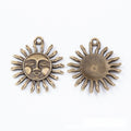 Smiling Sun Face Charm in Four Metal Finishes for Jewelry view 5