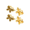 Dotted Butterfly Metal Charm In 3 Finish Options for Jewelry Making view 5