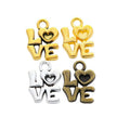 LOVE Letter Double Loop Connectors in Four Metallic Finishes view 5
