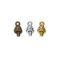 Mushroom Charm Small Double-Sided Metal Pendant in Three Finishes view 5