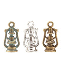 Dimensional Kerosene Lantern Metal Charms in Three Finishes view 5