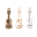 Acoustic Guitar Metal Charm in 3 Distinct Finishes for Jewelry Making view 5