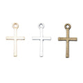 Plain Cross Metal Pendant Charms in 3 Distinct Finishes view 5