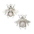 Large Detailed Bee Metal Charms in Five Antique Finishes view 5