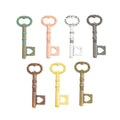 Heart Bow Skeleton Key Charm in Seven Metallic Finishes view 5