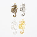 Embossed Seahorse Metal Charms in Four Metallic Finishes view 5