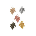 Layered Maple Leaf Charm in 6 Metal Finishes for Jewelry Making view 5