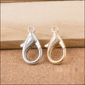 Vintage Finish Metal Teardrop Detail Lobster Clasps in 3 Style Options view 5