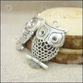 Cutout Owl Charm Alloy Jewelry Making Component in 2 Finish Options view 5