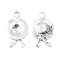 Round Hat-Shaped Double-Sided Metal Charm Pendants in 3 Finishes view 5