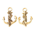 Rope Wrapped Anchor Charm in 4 Metal Finishes for Jewelry Making view 5