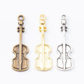Open Frame Guitar Metal Charm in 3 Distinct Finishes for Jewelry Making view 5