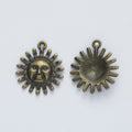 Sun Face Cabochon Setting Charm Metal Pendant for Jewelry Making view 5