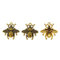 Detailed Bee Metal Pendant Charms in 10 Distinct Finishes view 5