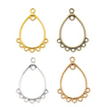 Teardrop Multi Loop Jewelry Connector Component in Four Finishes view 5