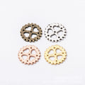 Six Spoke Gear Metal Charm in 4 Distinct Finishes for Jewelry Making view 5