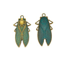 Cicada Metal Pendant Charms in 4 Distinct Finishes view 5