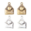 Heart Letter Envelope Charms In Two Finishes For Jewelry Making view 5