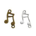 Double Eighth Note Metal Connectors in Two Finishes view 5