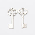 Ornate Key Metal Charm In 8 Finish Options for Jewelry Making view 5
