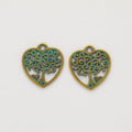 Heart Tree Of Life Charm in Multiple Metal Finishes for Jewelry Making view 5
