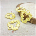Floral Heart Charm Openwork Metal Pendant in Three Finishes view 5