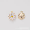 Daisy Flower Enamel Metal Charm in Seven Petal Colors view 5