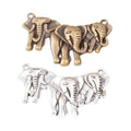 Three Elephant Family Metal Charms in Two Finishes view 5