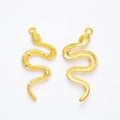 Curved Snake Charm Pendants in Five Metallic Finishes view 5