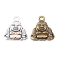 Smiling Buddha Metal Charms in Antique Bronze and Silver view 5