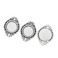Round 8mm Ornate Bezel Jewelry Making Component In 4 Finish Options view 5