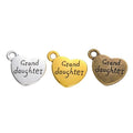 Granddaughter Engraved Heart Metal Charm in 3 Finishes view 5