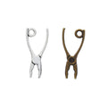 Antique Bronze and Silver Pliers Tool Charms for Jewelry Making view 5