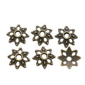 Eight Petal Flower Bead Caps In Four Metal Finishes view 5