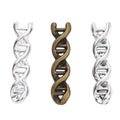DNA Helix Charm in 4 Metal Finishes for Jewelry Making view 5
