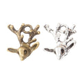Vintage Deer Head Charm in 2 Finishes for DIY Jewelry Making view 5